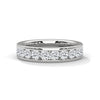 series of brilliant round-cut lab-grown diamonds gold band for wedding