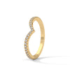 Radiant V-Shape with round cut Lab Grown Diamond Gold Band