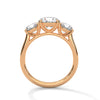 Everlasting Three-Stone Lab Grown Diamond Gold Ring