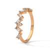 BAGUETTE CUT LAB GROWN DIAMOND GOLD BAND IN SLEEK ZIGZAG PATTERN
