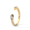 marquise-cut and brilliant round cut lab grown diamond open band silhouette
