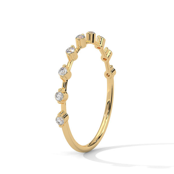 Lab Grown Diamond Minimal Gold Band