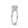 Pear Shaped Three-Stone Lab Grown Diamond Gold Ring
