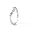 Graceful Curve Lab Grown Diamond Chevron Gold Ring