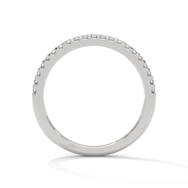 Round cut Lab Grown Diamond Gold Eternity Band