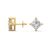 Princess Cut Lab Grown Diamond Gold Stud Earrings