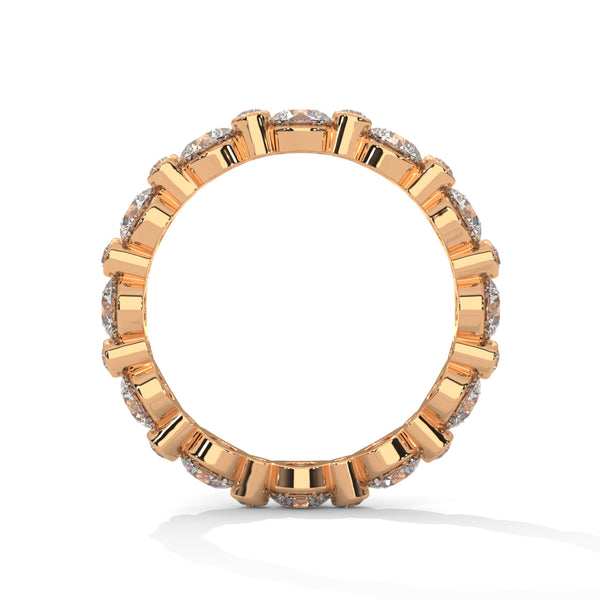Lab Grown Diamond Bezel-Set Gold Eternity Ring