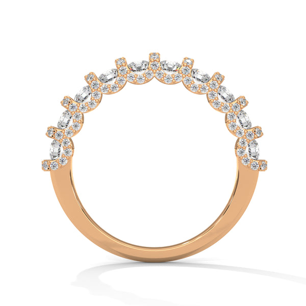Eternity gold ring Designed with a continuous row of round-cut lab-grown diamonds