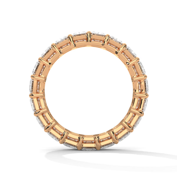 EMERALD-CUT LABGROWN DIAMOND ETERNITY GOLD RING