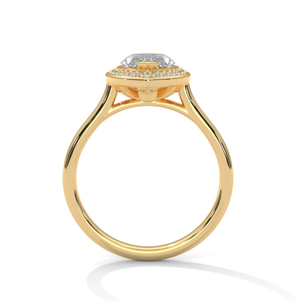 “Solara Ring—marquise-cut brilliance, sleek bezel halo, and bold modern elegance crafted to symbolize timeless love, radiant beauty, and unforgettable moments.”