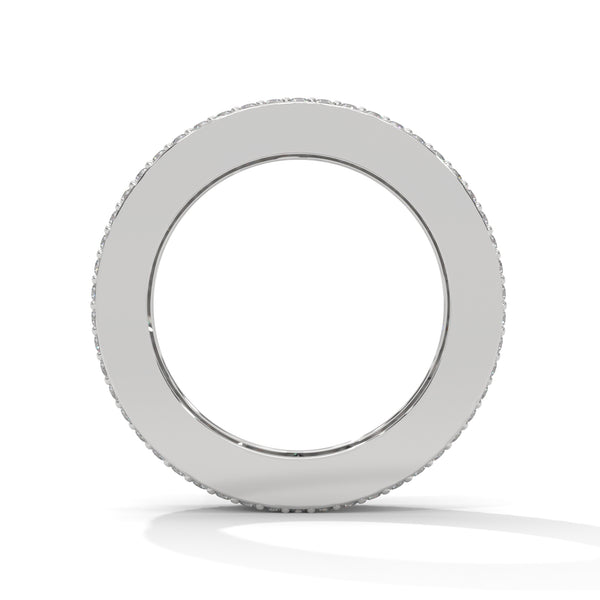 Majestic Princess-Cut Lab Grown Diamond Gold Eternity Band