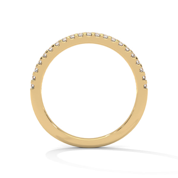 Round cut Lab Grown Diamond Gold Eternity Band