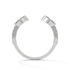 marquise-cut and brilliant round cut lab grown diamond open band silhouette