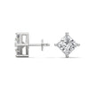 Princess Cut Lab Grown Diamond Gold Stud Earrings