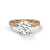 Classic Pave Engagement Ring with Round Cut Lab Grown Diamond