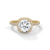 Radiant Halo Lab Grown Diamond Gold Engagement Ring