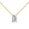 Radiant cut Lab Grown Diamond Gold Pendant Chain