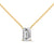 Radiant cut Lab Grown Diamond Gold Pendant Chain