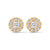 Celestial Halo Lab Grown Diamond Gold Stud Earrings
