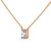 Radiant cut Lab Grown Diamond Gold Pendant Chain