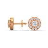 Celestial Halo Lab Grown Diamond Gold Stud Earrings