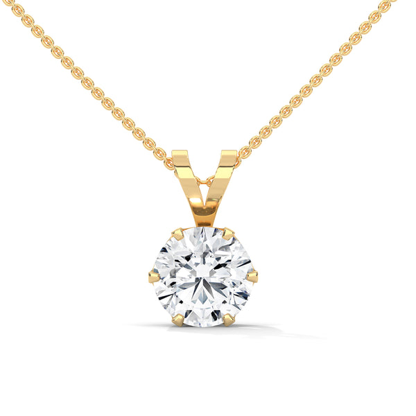 Eternal Radiance Lab Grown Diamond Gold Pendant Chain