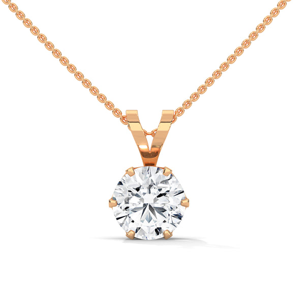 Eternal Radiance Lab Grown Diamond Gold Pendant Chain