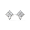 Radiant Charm Lab Grown Diamond V-Shape Gold Stud Earrings