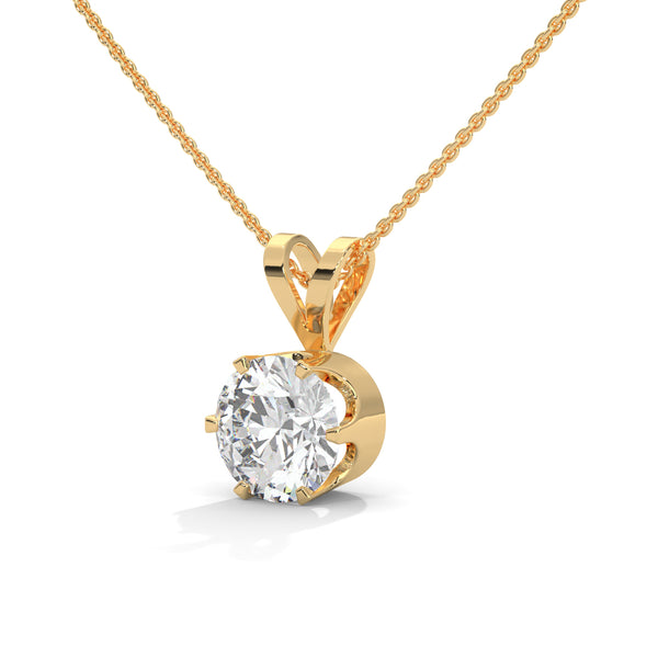 Eternal Radiance Lab Grown Diamond Gold Pendant Chain