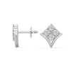 Radiant Charm Lab Grown Diamond V-Shape Gold Stud Earrings