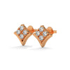 Radiant Charm Lab Grown Diamond V-Shape Gold Stud Earrings