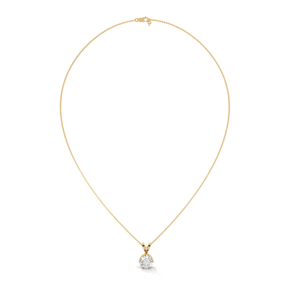 Eternal Radiance Lab Grown Diamond Gold Pendant Chain