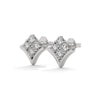 Radiant Charm Lab Grown Diamond V-Shape Gold Stud Earrings