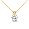 Lab Grown Diamond Half-Bezel Gold Pendant Chain
