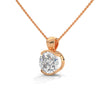 Lab Grown Diamond Half-Bezel Gold Pendant Chain