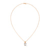Lab Grown Diamond Half-Bezel Gold Pendant Chain