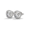Cushion Halo Brilliance Lab Grown Diamond Gold Stud Earrings