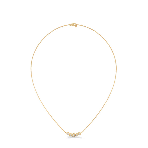 Linear Radiance Lab Grown Diamond Gold Pendant Chain