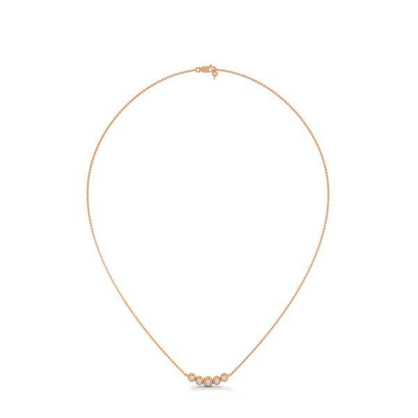 Linear Radiance Lab Grown Diamond Gold Pendant Chain