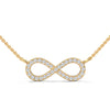 Infinite Sparkle Lab Grown Diamond Gold Infinity Pendant Chain