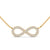 Infinite Sparkle Lab Grown Diamond Gold Infinity Pendant Chain