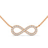 Infinite Sparkle Lab Grown Diamond Gold Infinity Pendant Chain