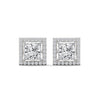 Majesty Princess-Cut Halo Lab Grown Diamond Gold Earrings