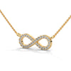 Infinite Sparkle Lab Grown Diamond Gold Infinity Pendant Chain