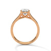 Oval Cut Double Row Pave Engagement Ring