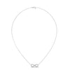 Infinite Sparkle Lab Grown Diamond Gold Infinity Pendant Chain
