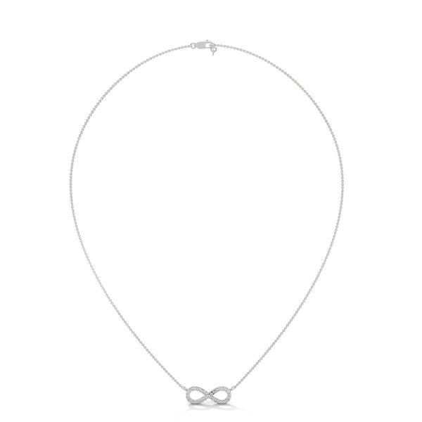 Infinite Sparkle Lab Grown Diamond Gold Infinity Pendant Chain