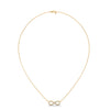 Infinite Sparkle Lab Grown Diamond Gold Infinity Pendant Chain