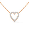 Heart of Brilliance Lab Grown Diamond Gold Pendant Chain