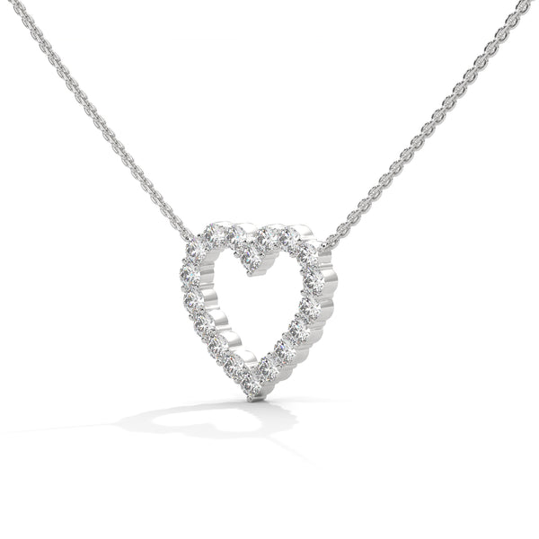 Heart of Brilliance Lab Grown Diamond Gold Pendant Chain